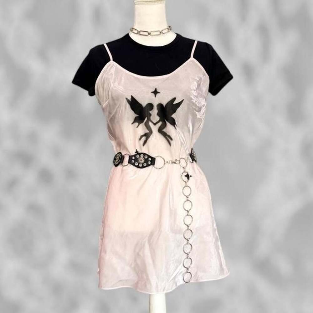 Victoria's Secret Fairy Slip Dress Medium White Y2K Mini